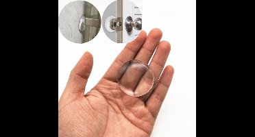 Zelfklevende deurbeschermers - 4 Stuks - Transparant - 4cm dia - Deurbescherming - Deurstoppers - Muurbeschermer - Muurbescherming