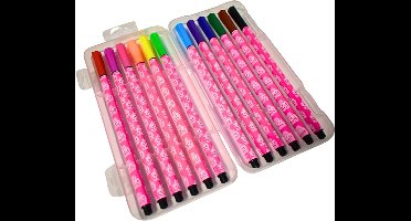 L.O.L. Surprise! Viltstiften 12 stuks, inclusief een handige Hardcase opbergbox!