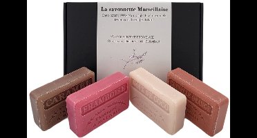 Zeep brievenbuscadeau: Karamel, Kaneel sinaasappel, Kokos, Framboos