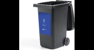 Container sticker Life is better in a bikini - Quote - Blauw - 40x60 cm - Kliko sticker
