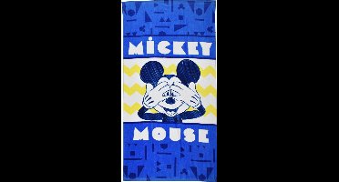 Disney Badlaken Mickey Junior 70 X 140 Cm Katoen Blauw/geel