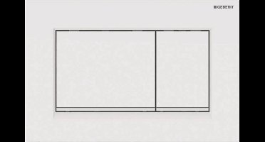 Geberit Bedieningsplaat Sigma30, 2-Toets: Wit, glazendwit