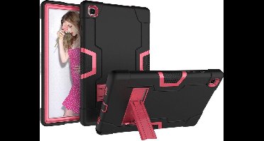 Ntech Armor Kickstand Case Hoes Geschikt voor Samsung Galaxy Tab A 10.1 (2019) - Zwart / Pink