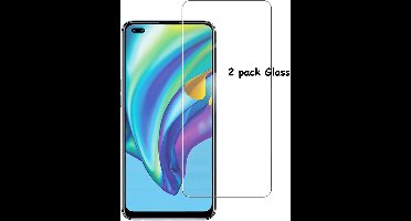 Geschikt voor Oppo Reno 4 Lite 2 pack tempered glass / screen protector