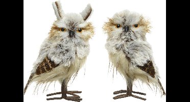 Uil foam pluche l12b13h23 cm brn a2