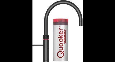 Quooker Fusion Round Mat Zwart met Combi Boiler +