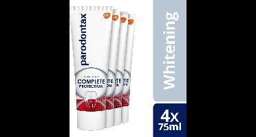 Parodontax Complete Protection Whitening - Tandpasta - tegen bloedend tandvlees - 4x75 ml