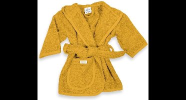 Funnies Badjas Ochre 0-12 Maanden Baby Badjas, Badjas Kinderen, Peuterbadjas - 100% Katoenen Badstof - Zacht en Absorberend - Perfect na Zwemmen, Douchen of Badderen - Ideaal als Cadeau voor Baby’s en Kinderen