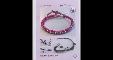 12360-6005- Bracelet Set Violet (Roze/Paarse DIY armband set)