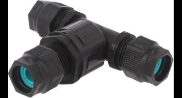 Waterdichte kabelverbinder - T splitter - Premium - schroefdraad bevestiging - IP69 connector