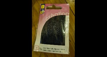 9m satijnlint enkelzijdig zwart 10mm Sorbo