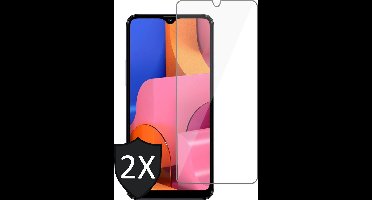 Screenprotector geschikt voor Samsung Galaxy A20s - Gehard Glas Beschermglas Tempered Glass Screen Protector - 2 Stuks