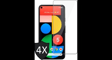 4x Screenprotector geschikt voor Google Pixel 5 - Glas Tempered Screen Protector
