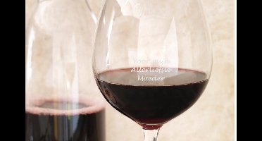 Rode wijnglazen - set van 6 . Eigen tekst/logo e-mailen naar info@vandentoorn.nl