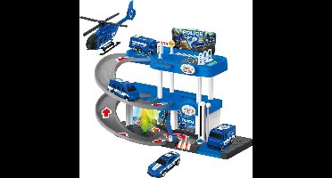 Luna Parkeergarage Politie Junior 40,5 X 7,5 X 28 Cm Blauw