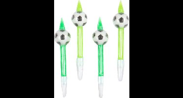 Wefiesta Voetbalkaarsjes 5,9 Cm Wax Groen 4 Stuks