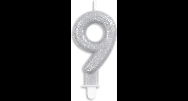 Wefiesta Cijferkaars '9' 4,4 X 7 X 1,2 Cm Wax Zilver