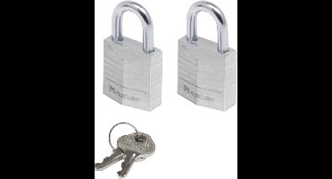 MasterLock Hangslot - Massief Aluminium - 20 mm - 2 stuks - 9120EURT