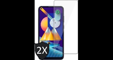 Screenprotector geschikt voor Samsung Galaxy M11 - Gehard Glas Beschermglas Tempered Glass Screen Protector - 2 Stuks