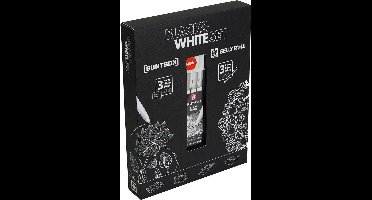 Schilderscanvas Black & White Set incl. 3x Sakura Talens Gelly Roll Gelpennen Wit  - Canvas - 3x DIY Schilderij, Zwart - 21x14,8 cm