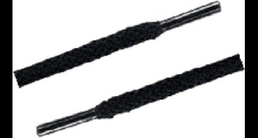 Bergschoenveters - zwart - rond fijn geweven lengte 150 cm 7-9 gaatjes