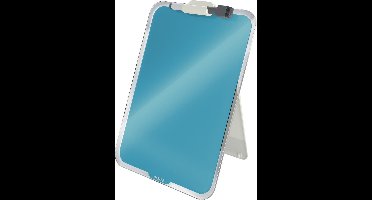 Leitz Cosy Beschrijfbare Glassboard Voor Bureau - Clipboard a4 Formaat - Glazen Memobord Inclusief Inclusief Pennenhouder En Minimarker Met Wisser - Sereen Blauw