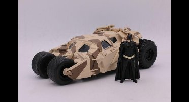 Batman The Dark Knight Diecast Model 1/24 2008 Batmobile Camo with figure