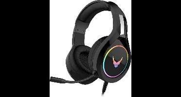 Omega VH6060B Headset - Verstelbare Hoofdband - 3,5mm-connector - incl microfoon - RGB Backlight - Zwart, Metallic