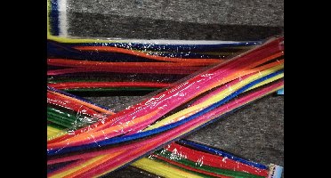 Folia Chenilledraad - 100 stuks assorti 8mm doorsnee 50cm lang