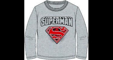 Superman t-shirt - grijs - Maat 128 / 8 jaar