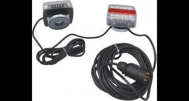 verlichtingsset - aanhanger - magnetisch - met aansluitsnoer-7,5M - met 7 polige - stekker