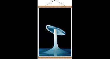 Schoolplaat – Spetter op Zwarte Achtergrond  - 40x60cm Foto op Textielposter (Wanddecoratie op Schoolplaat)