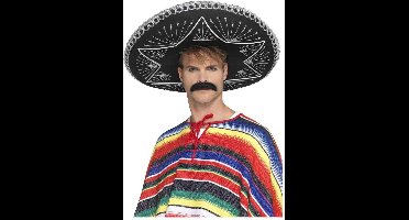 Luxe sombrero zwart met goud voor volwassenen - Verkleedhoofddeksel