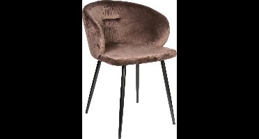 PTMD Eetkamerstoel Move Velvet Bruin 73 x 56 x 55