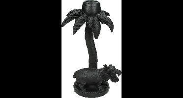 Wants&Needs Kandelaar Nijlpaard Polyresin Zwart 11 X 9.5 X 18