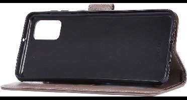 Shop4 - Samsung Galaxy A31 Hoesje - Wallet Case Mandala Patroon Grijs