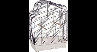 Flamingo parkietenkooi Wammer - Wit/Blauw 54 x 34 x 75 cm