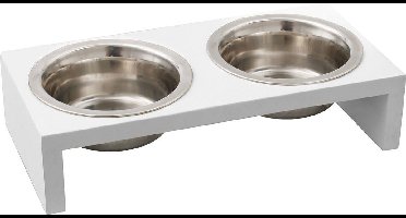 Flamingo Voerbak Kobushi Twin  - Wit - 2 x 220ml