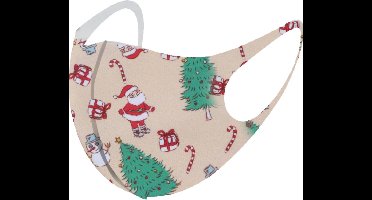 Mondkapje Wasbaar Kerst Mondmasker Creme Mondkapjes Niet-medisch