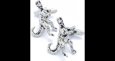 Manchetknopen - Dinosaurus T-rex Zilverkleurig