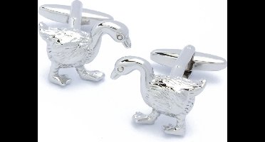 Manchetknopen - Gans Zilverkleurig