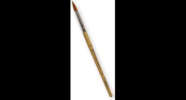 Witbaard Schminkpenseel Rond Hout Bruin Maat 6