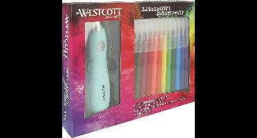 Westcott airbrush - set inclusief 12 stiften en 36 sjablonen - AC-E16800