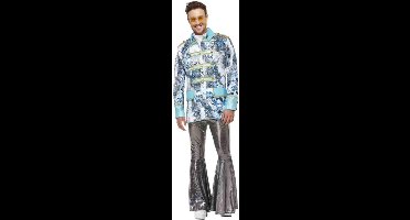 Smiffys Kostuum Jacket -XL- Carnival Wit/Blauw