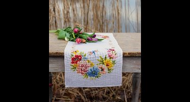 Vervaco - Perlaida loper kit - Kleurige bloemen - PN-0183727 - Borduren - Borduurpakket - Borduurpakket volwassenen - Borduurpakket kind