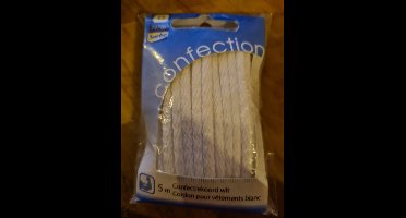 5m confectiekoord wit Sorbo