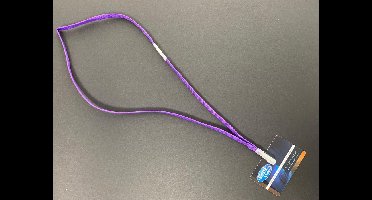 Keycord Met Plastic J clip Paars