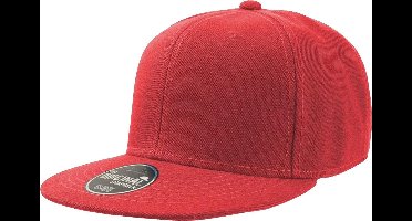 Atlantis Snap Back Flat Visor 6 Panel Cap (Rood)