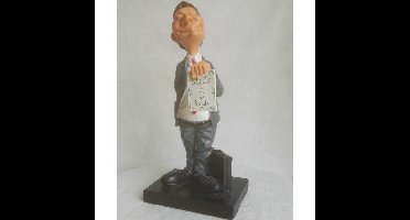 Beeldje beurshandelaar Warren Stratford groot - bankier