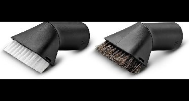 Kärcher Zuigborstelset - Geschikt voor alle Kärcher Nat-/Droogzuigers - Zuigborstel Zachte haren - Zuigborstel Harde haren - Grondige reiniging gestoffeerde en tapijtoppervlakken zoals vloermatten en autostoelen